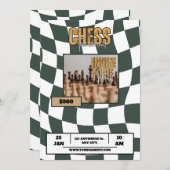 Invitation tournoi d'échecs scolaire événement universitaire (Devant / Derrière)