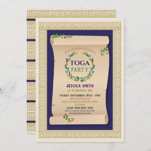 Invitation Tournoi d'Ivy Scroll d'Ancienne Anniversaire Romai