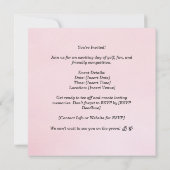 Invitation Tournoi féminin de golf Thème rose (Dos)