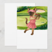 Invitation Tournoi Golfer Cat (Devant / Derrière)