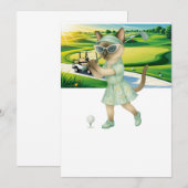 Invitation Tournoi Golfer Cat (Devant / Derrière)