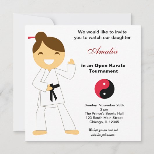 Invitation Tournoi Karate Kids (Devant)