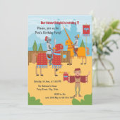 Invitation Tournoi médiéval des Chevaliers Garçon fête d'anni (Debout devant)