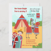 Invitation Tournoi médiéval des Chevaliers Garçon fête d'anni (Devant)