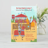 Invitation Tournoi médiéval des Chevaliers Garçon fête d'anni (Debout devant)