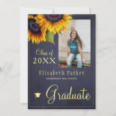 Invitation Tournsoleil doré COLLOCATION photo fête de remise  (Devant)