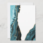 Invitation Tourquoise Agate Or blanc Surprise 90e anniversair (Dos)