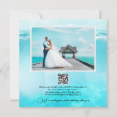 Invitation Tourquoise Poisson Tropical Joyeux Jamais Après Ma (Dos)