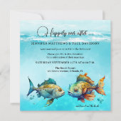 Invitation Tourquoise Poisson Tropical Joyeux Jamais Après Ma (Devant)