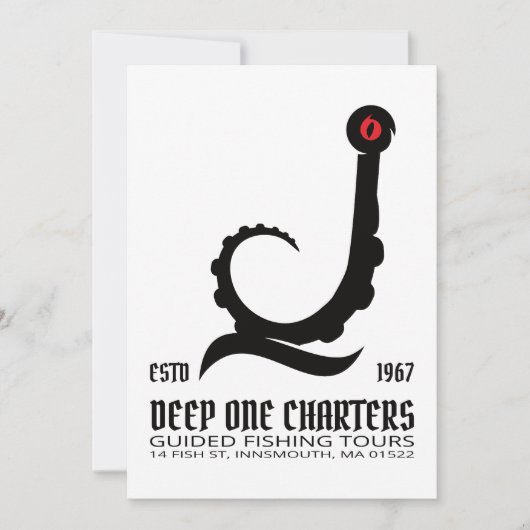 Invitation Tours de pêche Innsmouth Cthulhu Lovecraft (Devant)