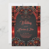 Invitation Tours majestueuses aux fleurs sombres. (Devant)