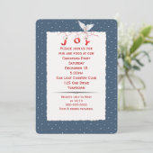 Invitation Tourterelle blanche dans les flocons de neige Invi (Debout devant)