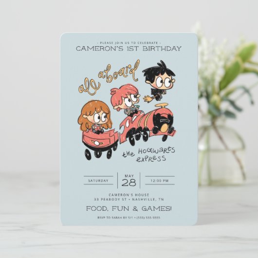 Invitation Tous à bord de l'Express Hogwarts (Debout devant)