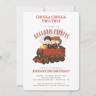 Invitation Tous à bord de l'Express Hogwarts 2e anniversaire