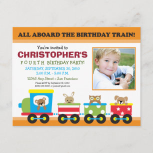 Invitation Tous à bord de l'invitation de l'anniversaire du