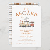 Invitation Tous à bord de n'importe quel train d'âge Annivers (Devant / Derrière)
