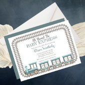 Invitation Tous à bord du Baby shower bébé Express Train Boy