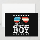 Invitation Tous American Boy 4 juillet États-Unis Lunettes de (Devant / Derrière)