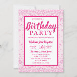 Invitation Tous les âges Parties scintillant rose Frontière F<br><div class="desc">All Ages Parties scintillant rose Frontière Fille Anniversaire Collection Correspondance de fête à Niche et Nest magasin.</div>