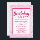 Invitation Tous les âges Parties scintillant rose Frontière F<br><div class="desc">All Ages Parties scintillant rose Frontière Fille Anniversaire Collection Correspondance de fête à Niche et Nest magasin.</div>
