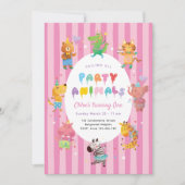 Invitation Tous les animaux de fête sont invités, Animaux mig (Devant)