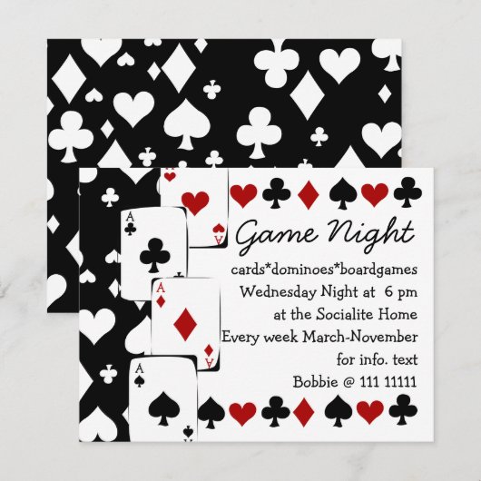 Invitation Tous les as (Devant / Derrière)