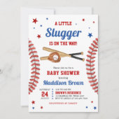 Invitation Tous les Baby showers de baseball Star (Devant)