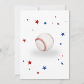 Invitation Tous les Baby showers de baseball Star (Dos)
