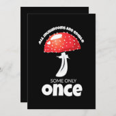 Invitation Tous les champignons sont comestibles, certains se (Devant / Derrière)