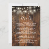Invitation Tous les éclairages de chaîne de bois de grange ru (Dos)