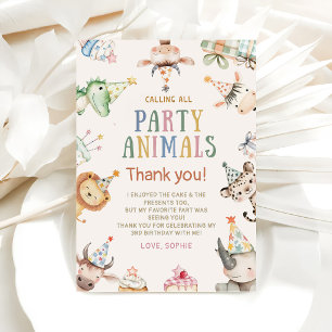Invitation Tous les fêtards Safari Zoo Anniversaire