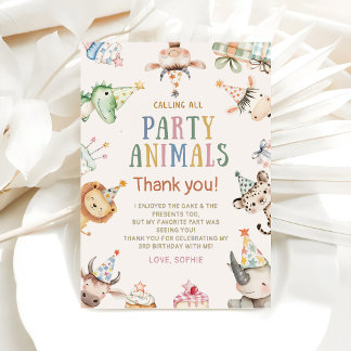 Invitation Tous les fêtards Safari Zoo Anniversaire