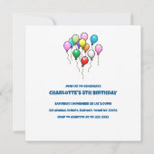 Invitation Tous les fêtards sont appelés (Dos)