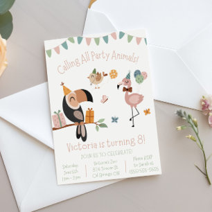 Invitation Tous les fêtards sont invités ! Fête d'anniversai