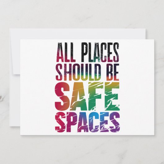Invitation Tous les lieux devraient être des espaces sûrs Moi (Devant)