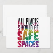 Invitation Tous les lieux devraient être des espaces sûrs Moi (Devant / Derrière)