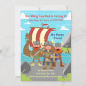 Invitation Tous les petits Vikings sont invités à une fête d' (Devant)