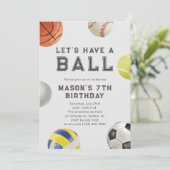 Invitation Tous les sports Faisons un ballon moderne garçon A (Debout devant)