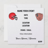 Invitation Tous les sports Star Banquet / Événement (Dos)