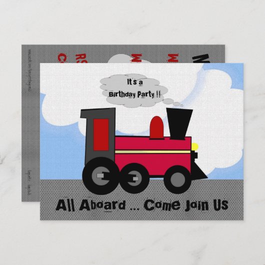 Invitation Tous les trains à bord (Devant / Derrière)