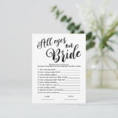 Invitation Tous les yeux sur Bride Simple Fête des mariées Je (Debout devant)
