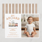 Invitation Tout à bord de n'importe quel âge Train Photo Anni (Devant / Derrière)