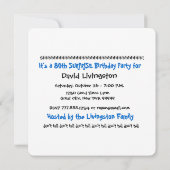 Invitation Tout ADO ou TWEEN SURPRISE Ballons d'anniversaire  (Dos)