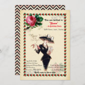 Invitation tout âge, 60e, Fête d'anniversaire, Gatsby, Art-Dé (Devant / Derrière)