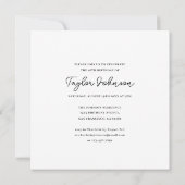 Invitation Tout âge Ado Anniversaire Photo Minimaliste Blanc (Dos)