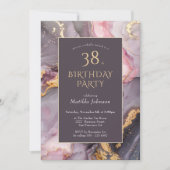 Invitation Tout âge Agate élégant Anniversaire Fête (Devant)