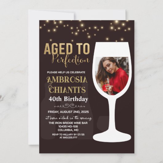 Invitation TOUT ÂGE - Âgé à la perfection Anniversaire Invita (Devant)