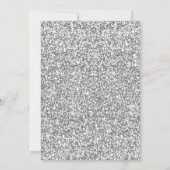 Invitation Tout âge Anniversaire Argent Parties scintillant B (Dos)
