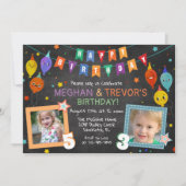 Invitation TOUT ÂGE - Anniversaire conjoint de deux frères et (Devant)