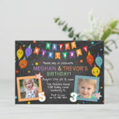 Invitation TOUT ÂGE - Anniversaire conjoint de deux frères et (Debout devant)